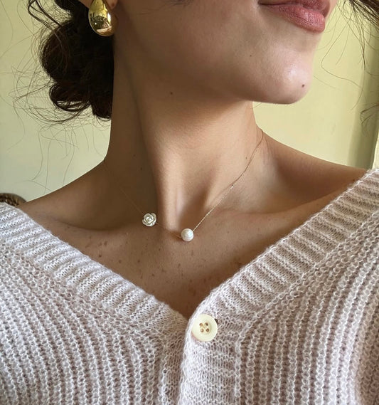 Rose & Pearl Necklace