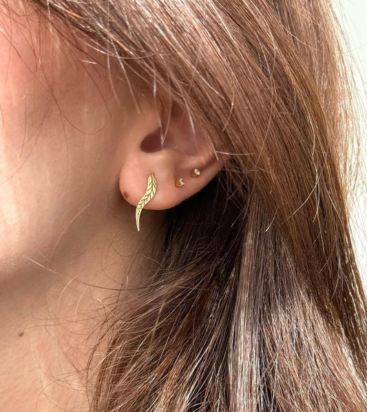 Golden Feather Stud
