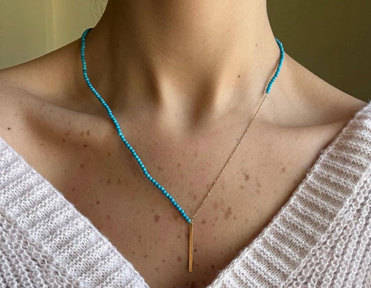 Turquoise Line Necklace